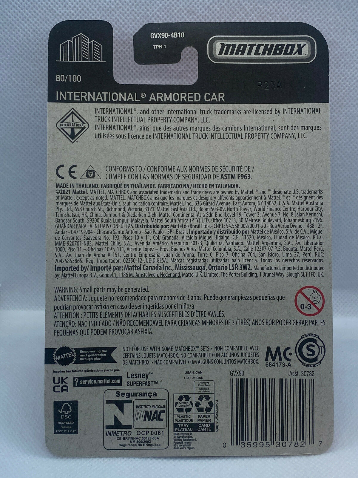 2021 Matchbox International Armored Car #80/100 NIP