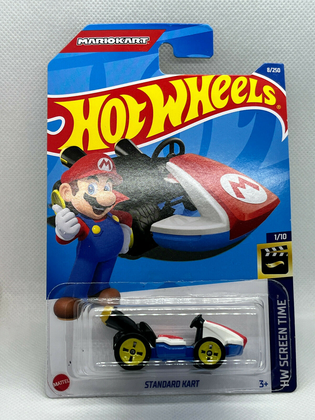 2022 Hot Wheels HW Screen Time 1/10 Mario Kart Standard Cart (Card Damage)