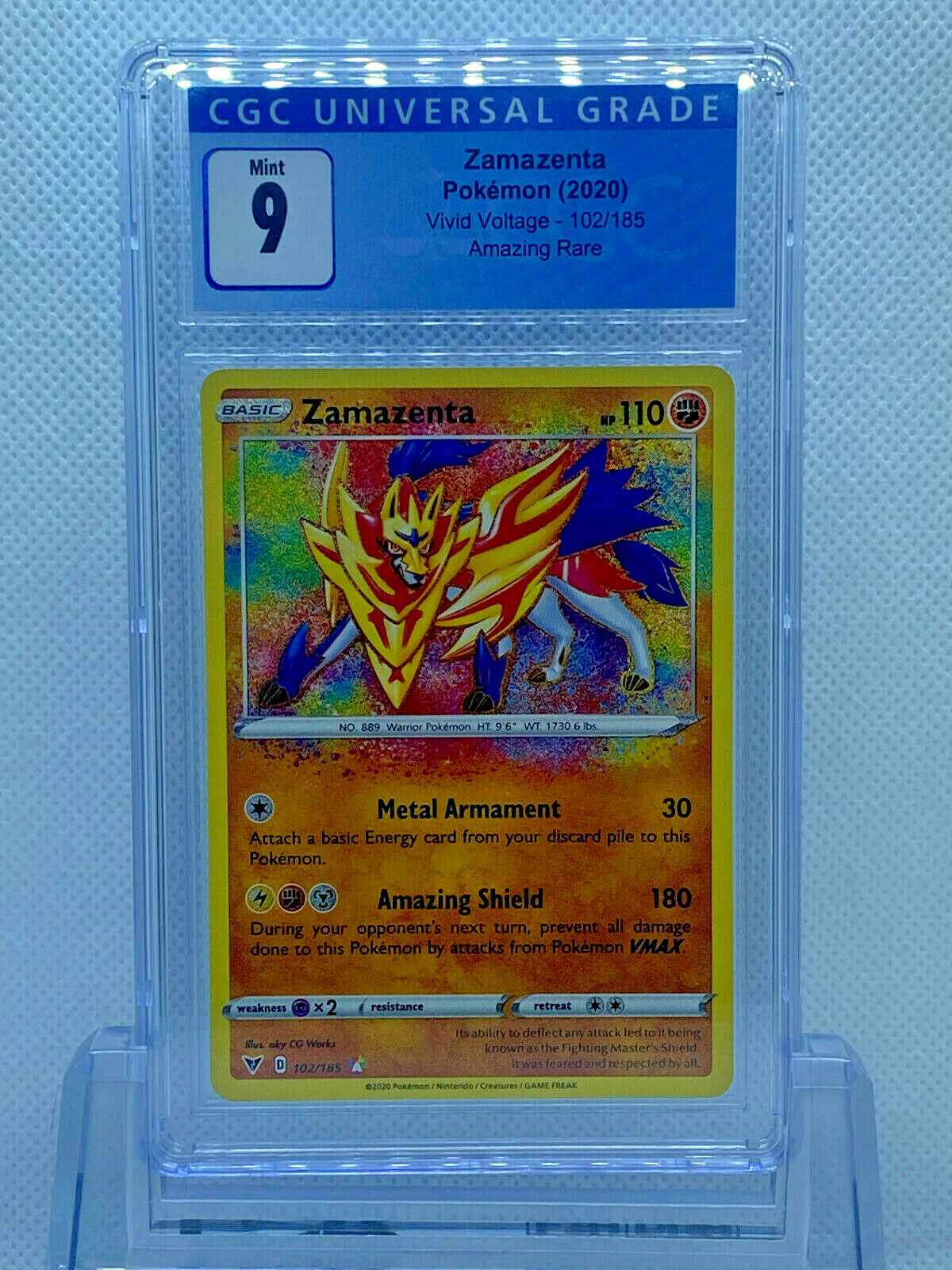 Pokemon Vivid Voltage Zamazenta #102 Pokemon Vivid Voltage Zamazenta #102