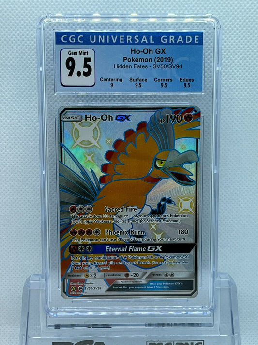 Pokémon Hidden Fates Shiny Vault SV50/SV94 Ho-Oh CGC 9.5 Gem Mint Subgrades