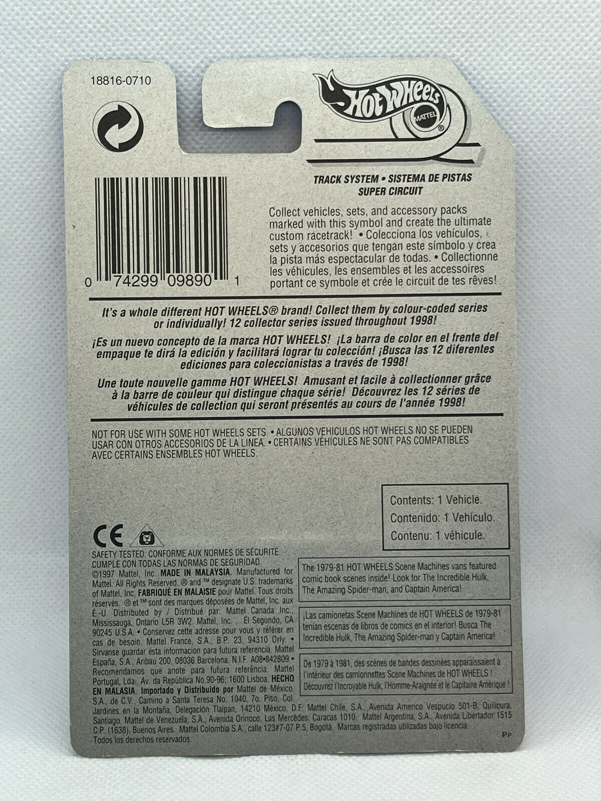 1998 Hot Wheels Treasure Hunt Series #2/12 Scorchin' Scooter