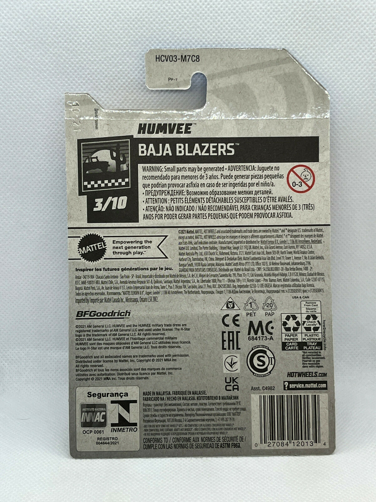 2022 Hot Wheels Baja Blazers #3/10 Humvee #25/250 NIP