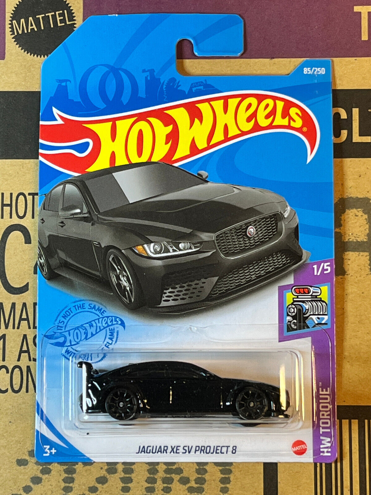 2021 Hot Wheels HW Torque 1/5 Jaguar XE SV Project 8 Black (Soft Corners)