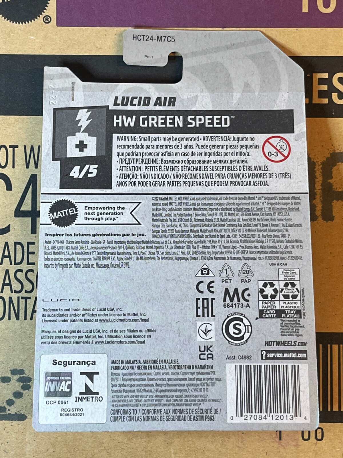 2022 Hot Wheels HW Green Speed #4/5 Lucid Air #147/250 NIP