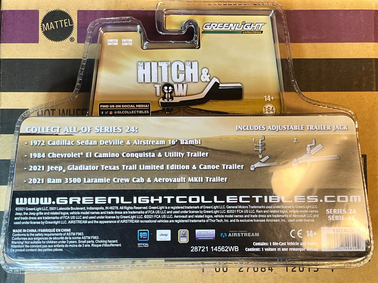 Greenlight Hitch & Tow Green Machine Chase 2021 Ram 3500 Lamarie & Aerovault