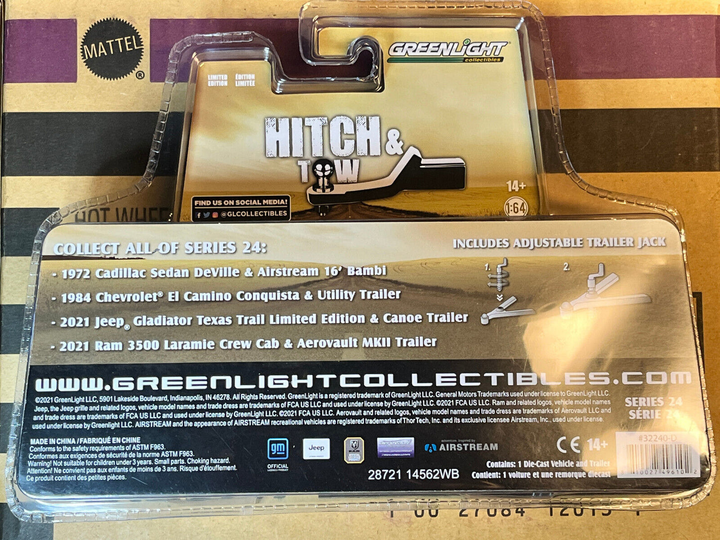 Greenlight Hitch & Tow Green Machine Chase 2021 Ram 3500 Lamarie & Aerovault
