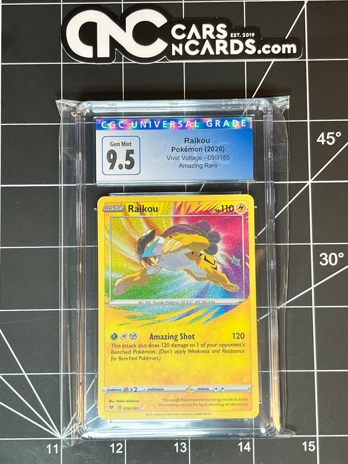 Pokemon SWSH Vivid Voltage Raikou 050/185 - Amazing Rare - PSA10 | Ozzie Collectables Pokemon SWSH Vivid Voltage Raikou 050/185 - Amazing Rare - PSA10 | Ozzie Collectables