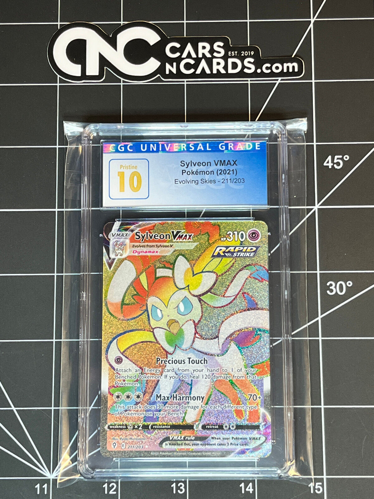 Pokémon Evolving Skies (2021) Sylveon VMAX Rainbow 211/203 CGC 10 Pristine