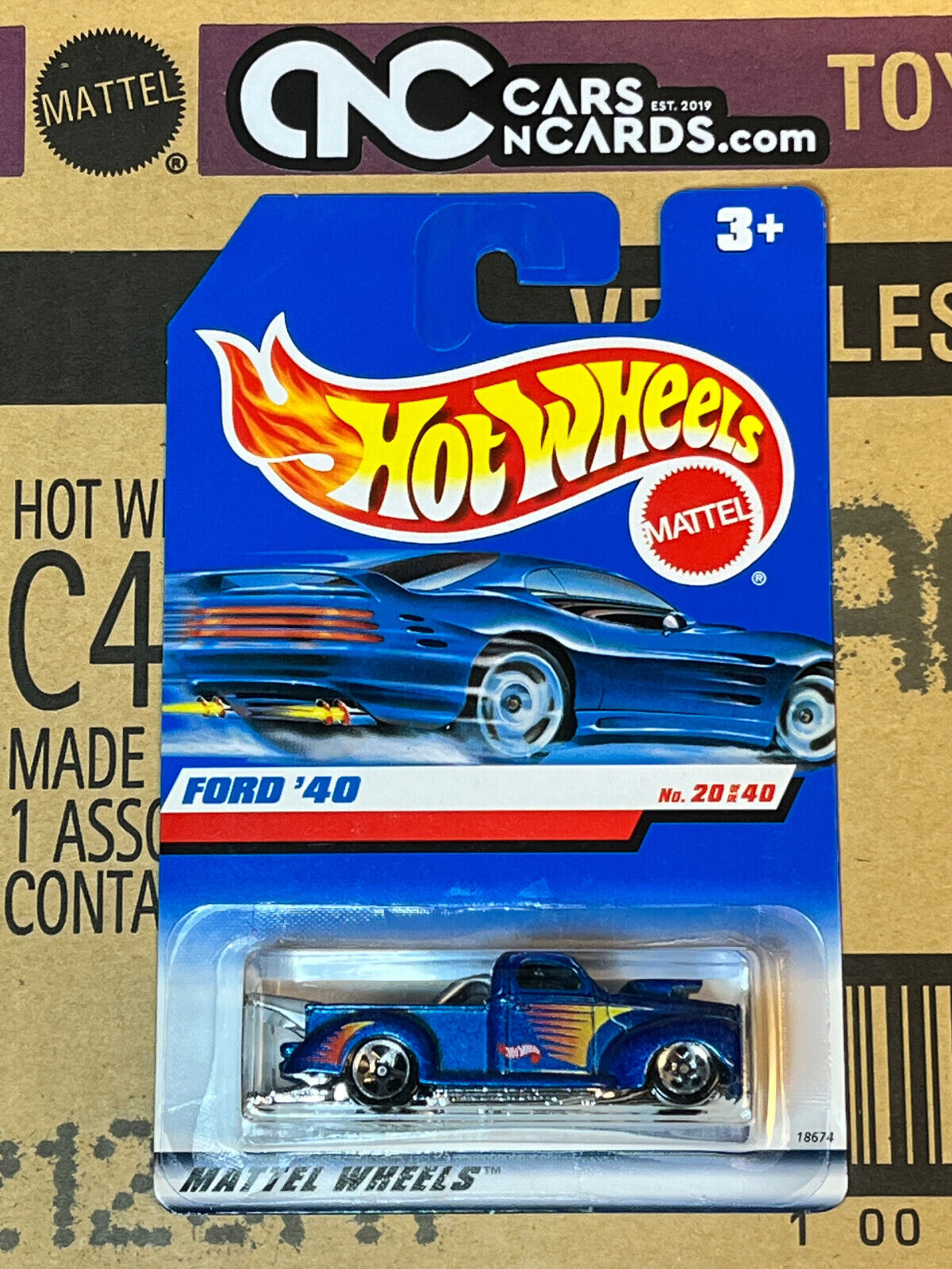 1998 Hot Wheels First Editions #20/40 Ford '40 Drag Truck Blue (Soft Corners)