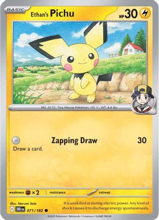 Ethan's Pichu 71 - SV10 Destined Rivals Reverse Holofoil