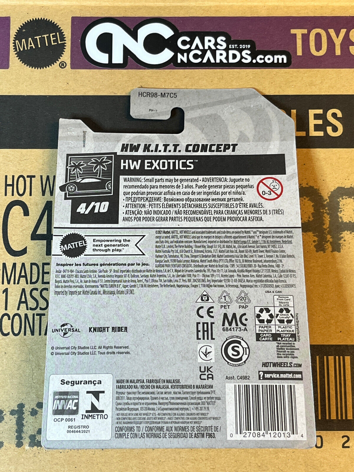 2022 Hot Wheels HW Exotics #4/10 HW K.I.T.T. Concept Knight Rider #185/250