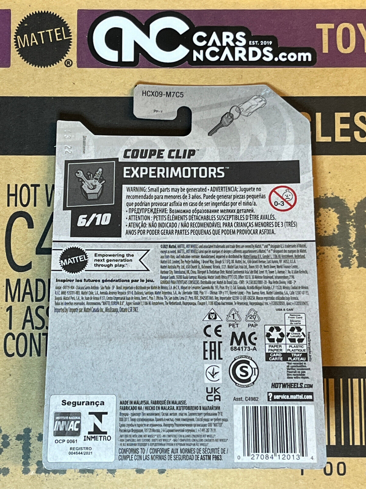 2022 Hot Wheels Experimotors #6/10 Coupe Clip Red #101/250 NIP