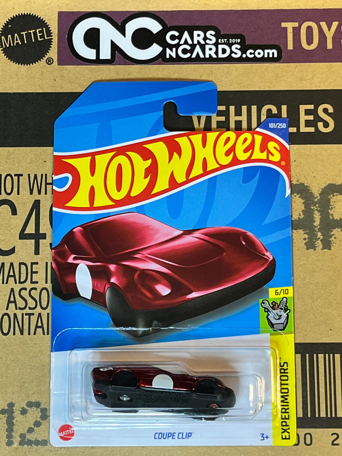 2022 Hot Wheels Experimotors #6/10 Coupe Clip Red #101/250 NIP
