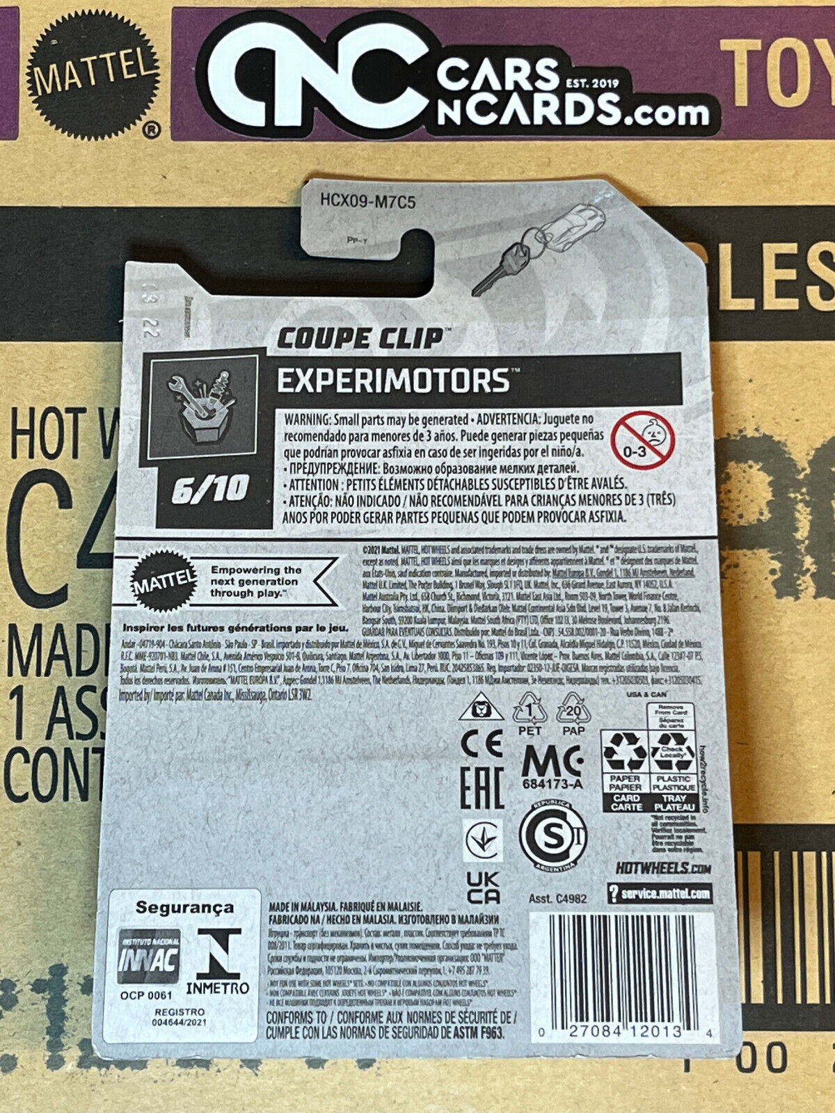 2022 Hot Wheels Experimotors #6/10 Coupe Clip Red #101/250 NIP