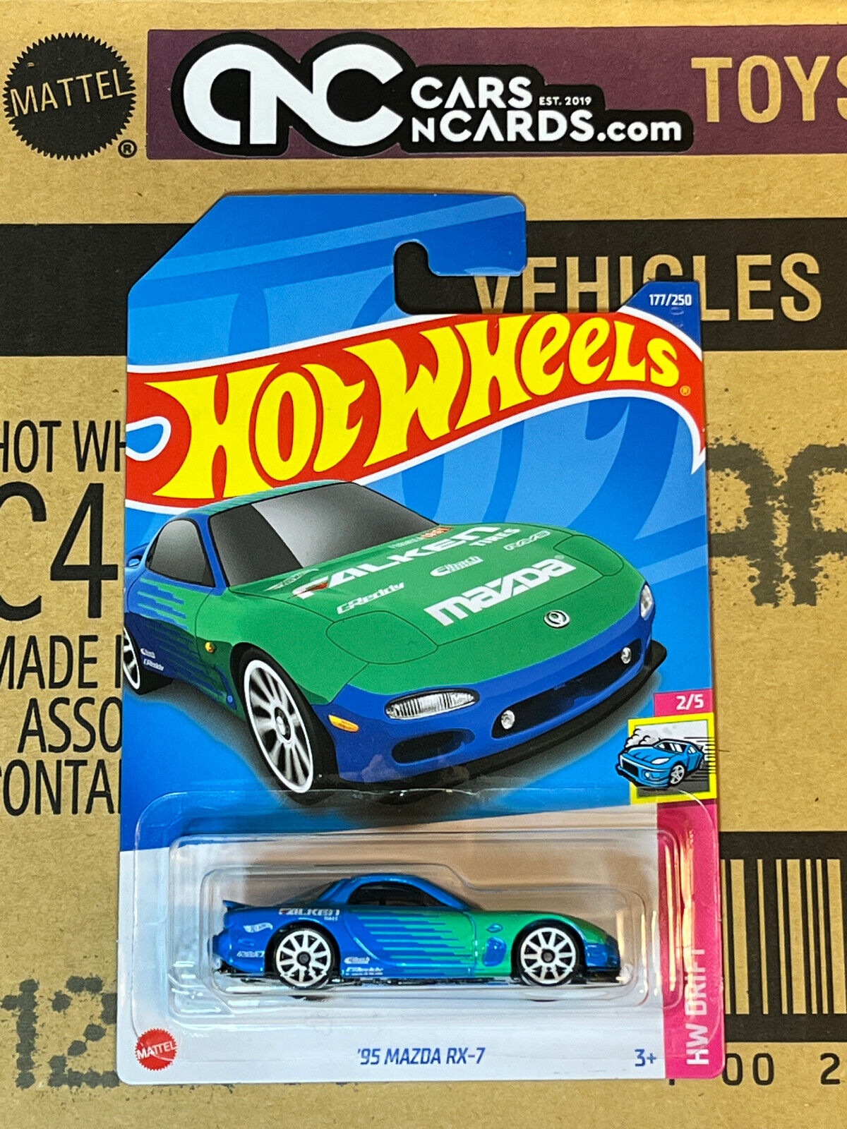 2022 Hot Wheels HW Drift #2/5 '95 Mazda RX-7 Falken (Soft Corners)