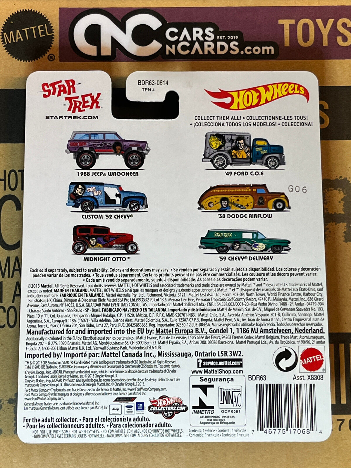 2014 Hot Wheels Premium Star Trek Captain Kirk '49 Ford C.O.E (Soft Corner)