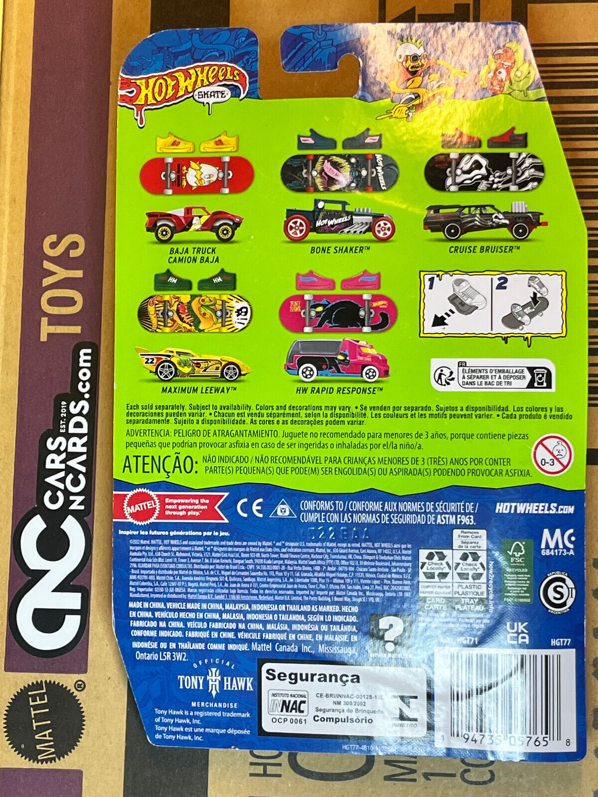 2022 Hot Wheels Skate Treasure Hunt Tony Hawk Chase NIP