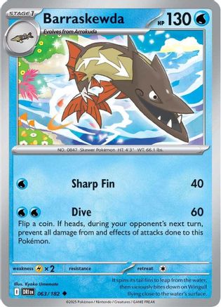 Barraskewda 63 - SV10 Destined Rivals Reverse Holofoil