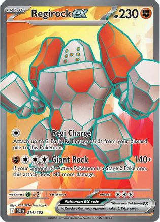 Regirock ex - 214/182 214 - SV10 Destined Rivals Holofoil