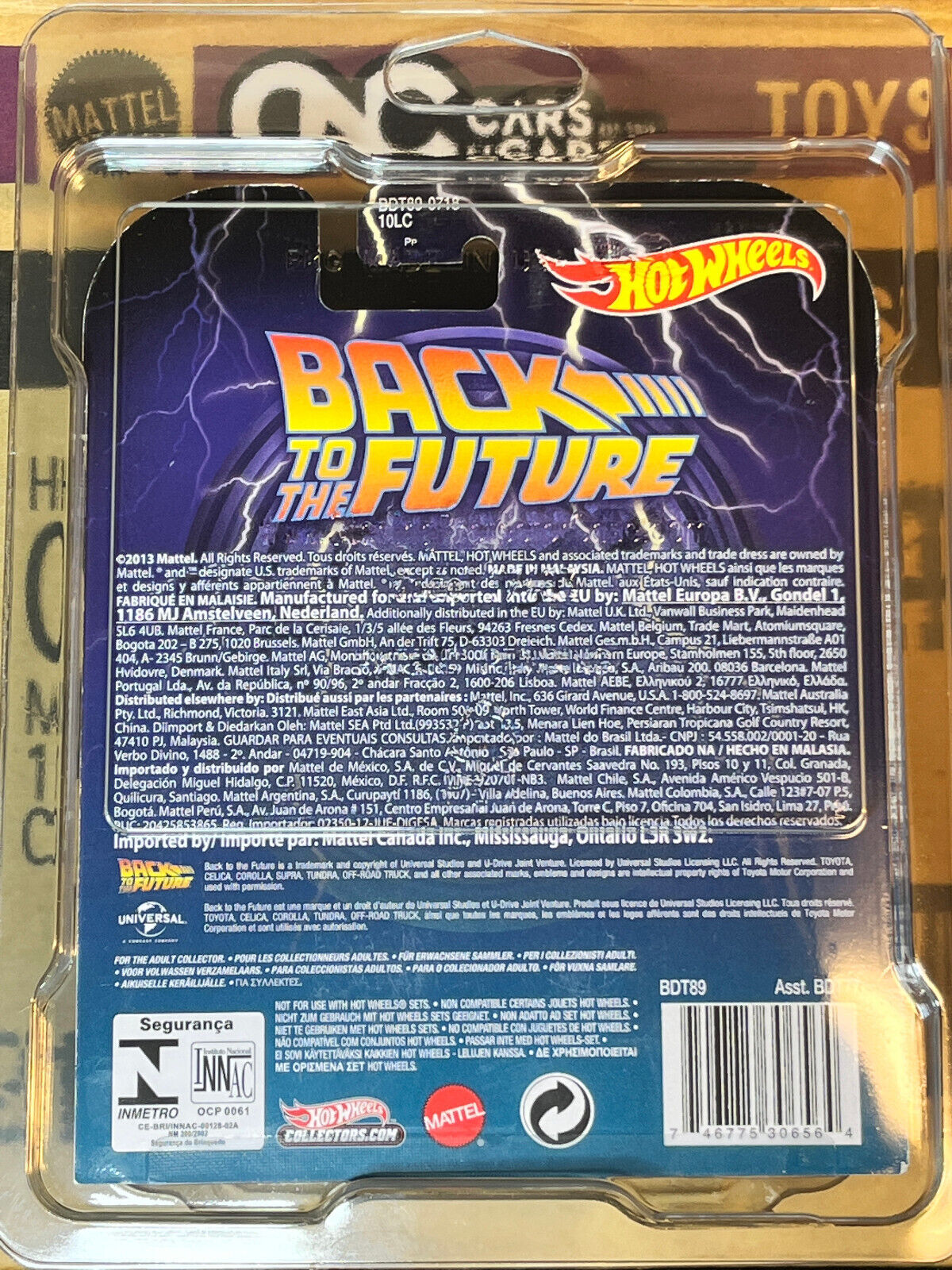 2013 Hot Wheels Retro Ent Back to the Future 1987 Toyota Pickup With Protector