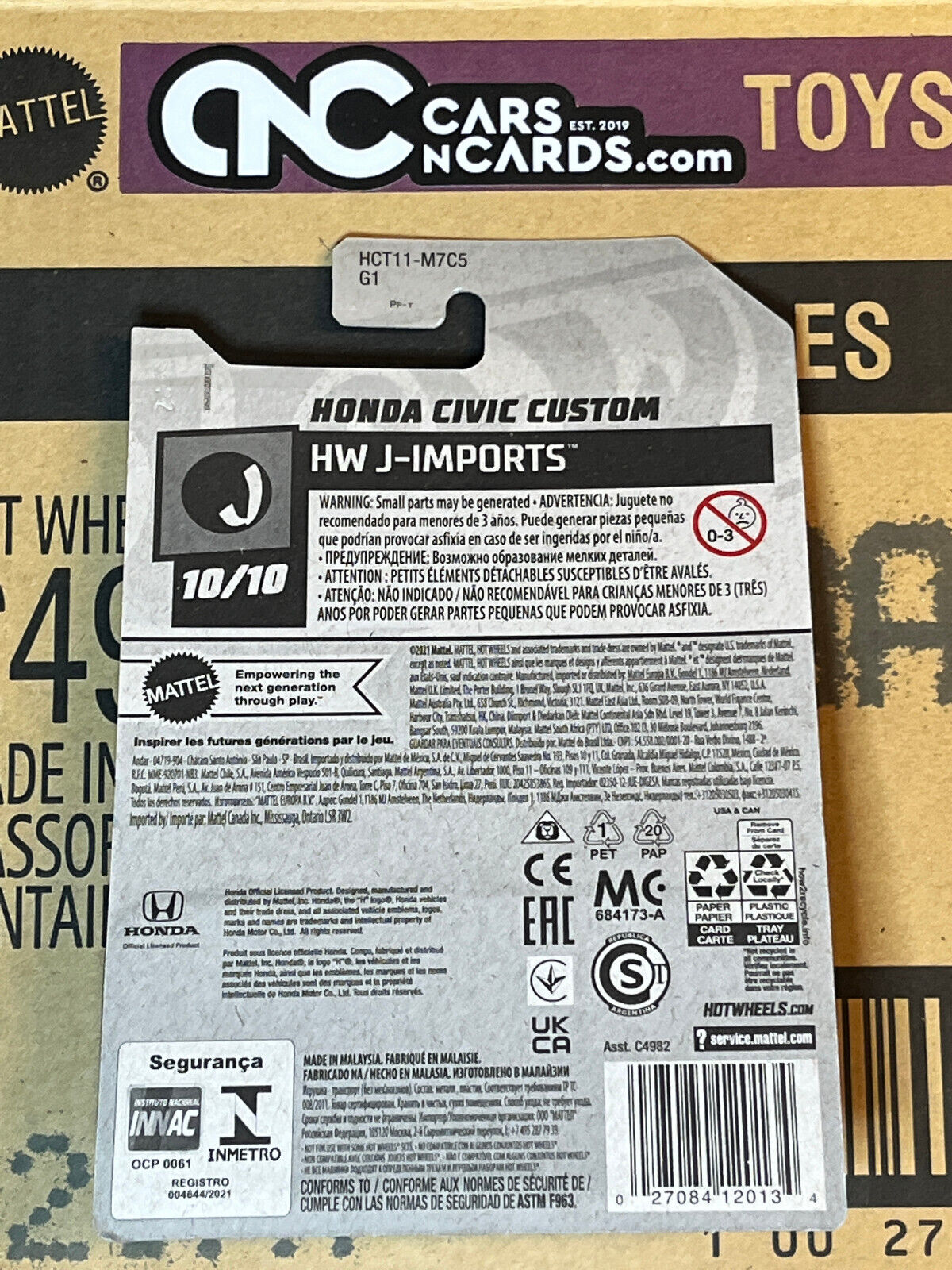 2022 Hot Wheels HW J-Imports #10/10 Honda Civic Custom (Soft Corners)