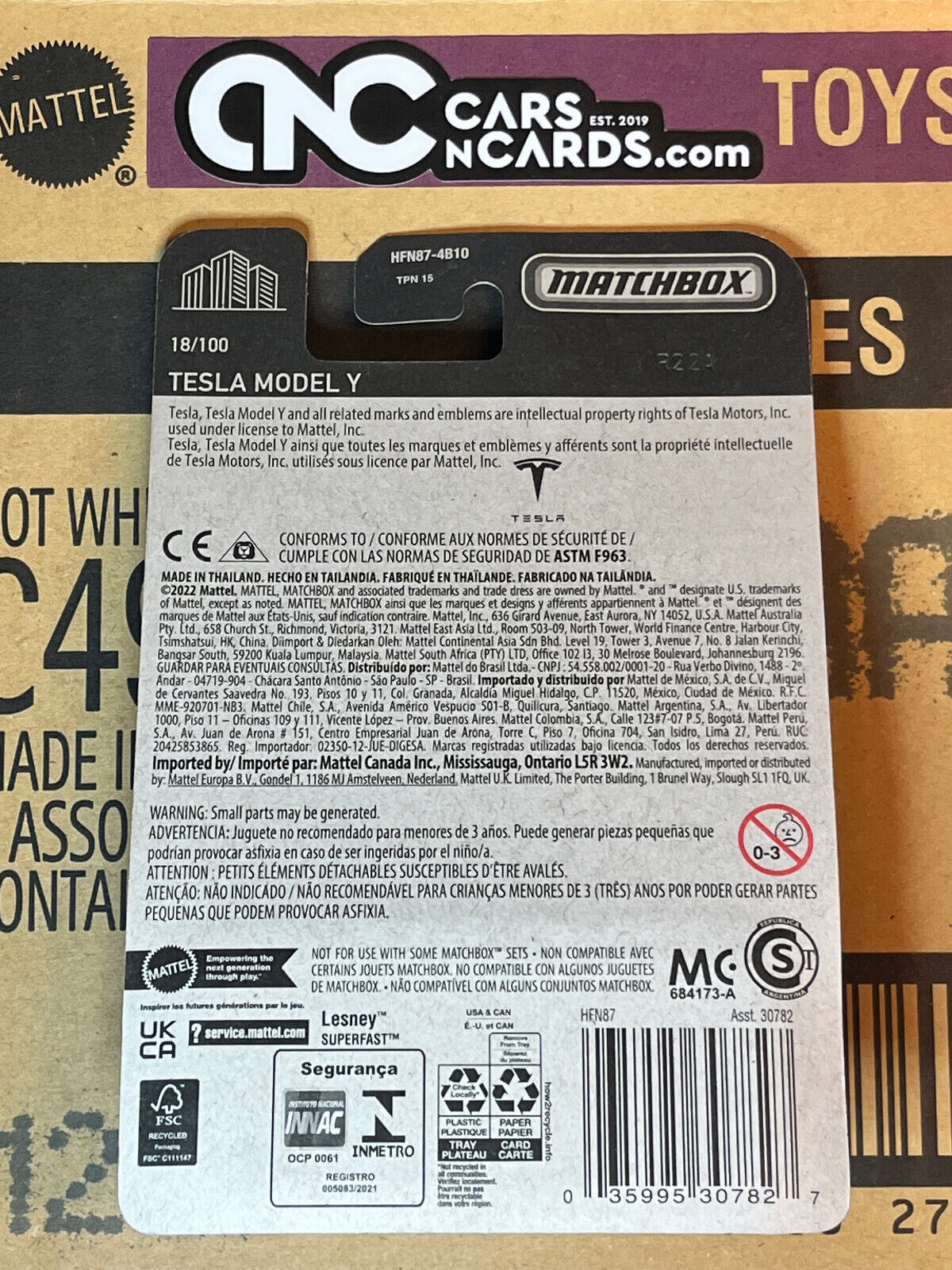 2022 Matchbox Tesla Model Y Red #18/100