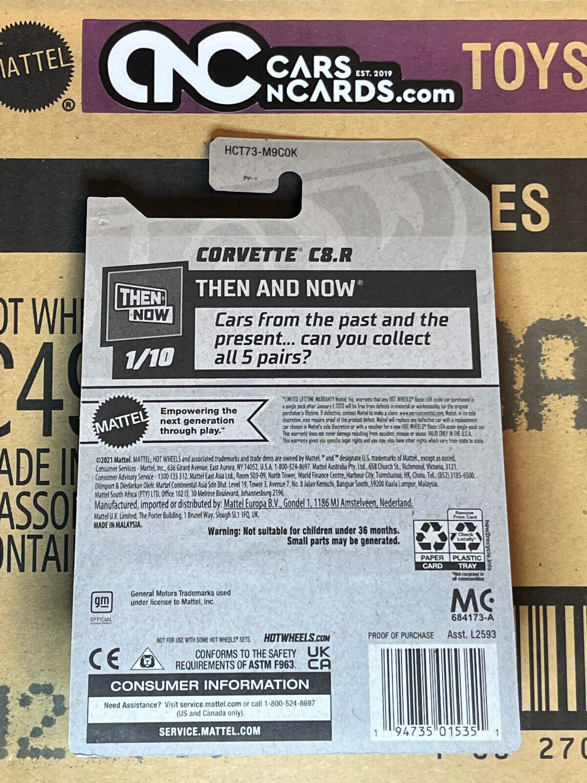 2022 Hot Wheels Then and Now #1/10 Corvette C8.R NIP