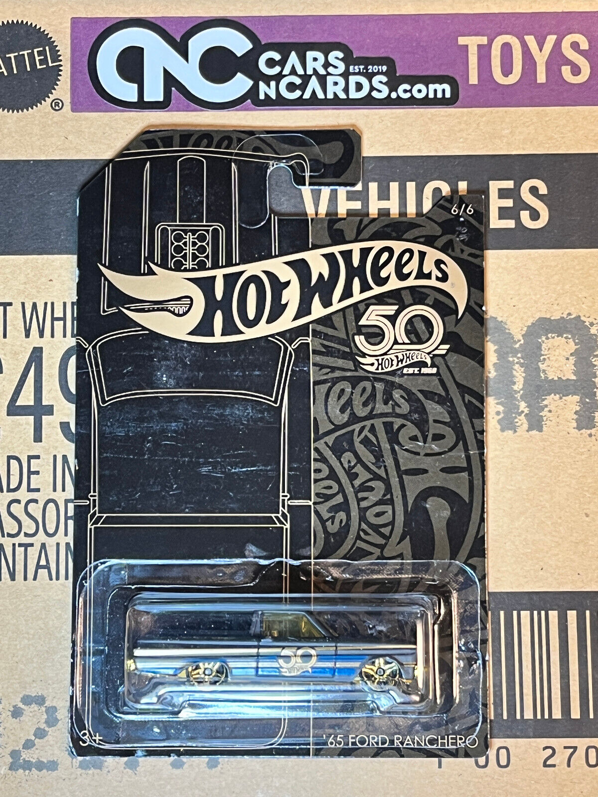 2018 Hot Wheels 50th Anniversary 6 6 65 Ford Ranchero Cars N Cards