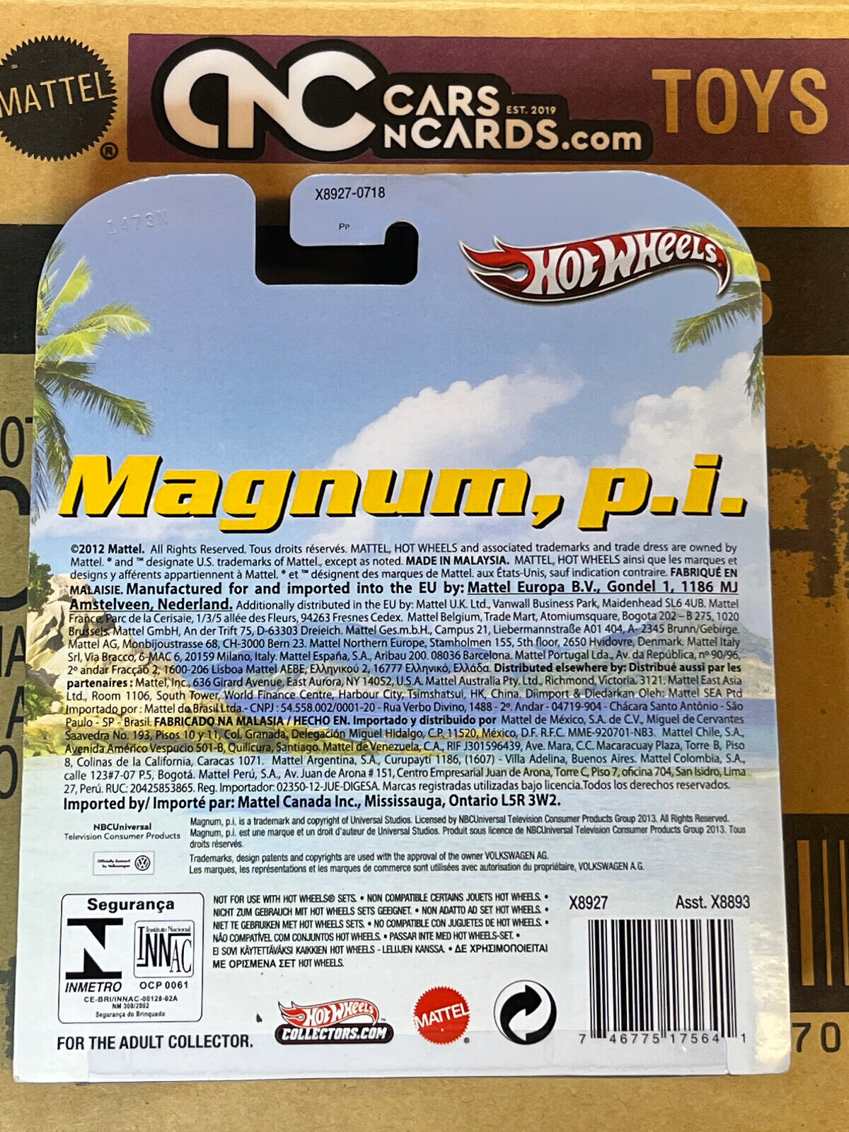 2013 Hot Wheels Retro Entertainment Magnum, P.I. Volkswagen Sunagon W/Protector