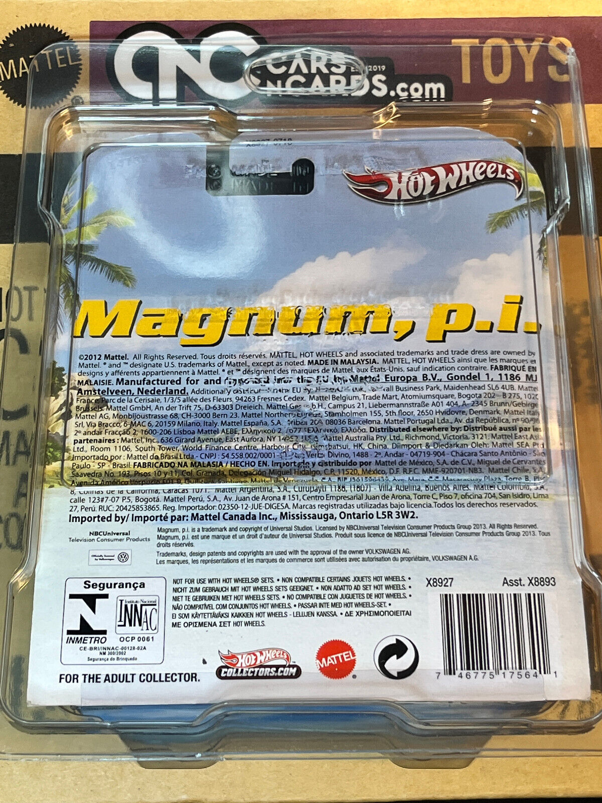 2013 Hot Wheels Retro Entertainment Magnum, P.I. Volkswagen Sunagon W/Protector