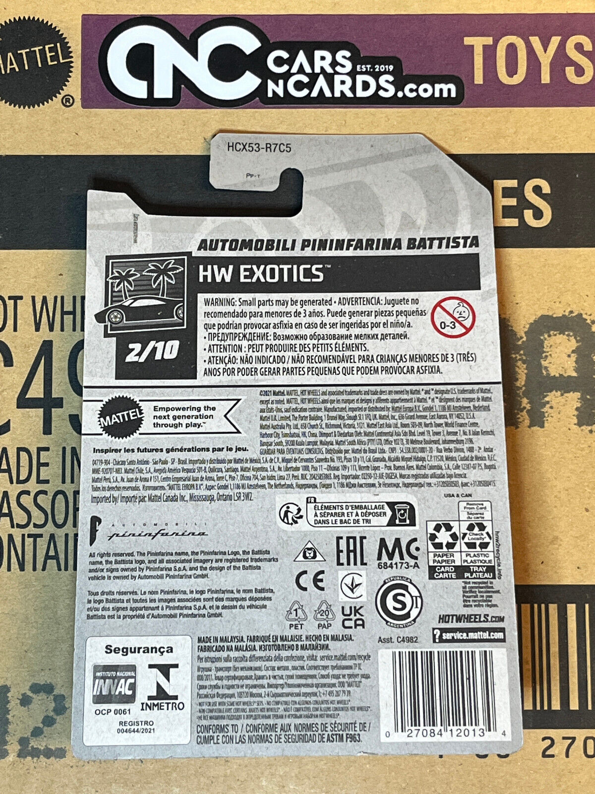 2022 Hot Wheels HW Exotics #2/10 Automobili Pininfarina Battista Blue #171/250