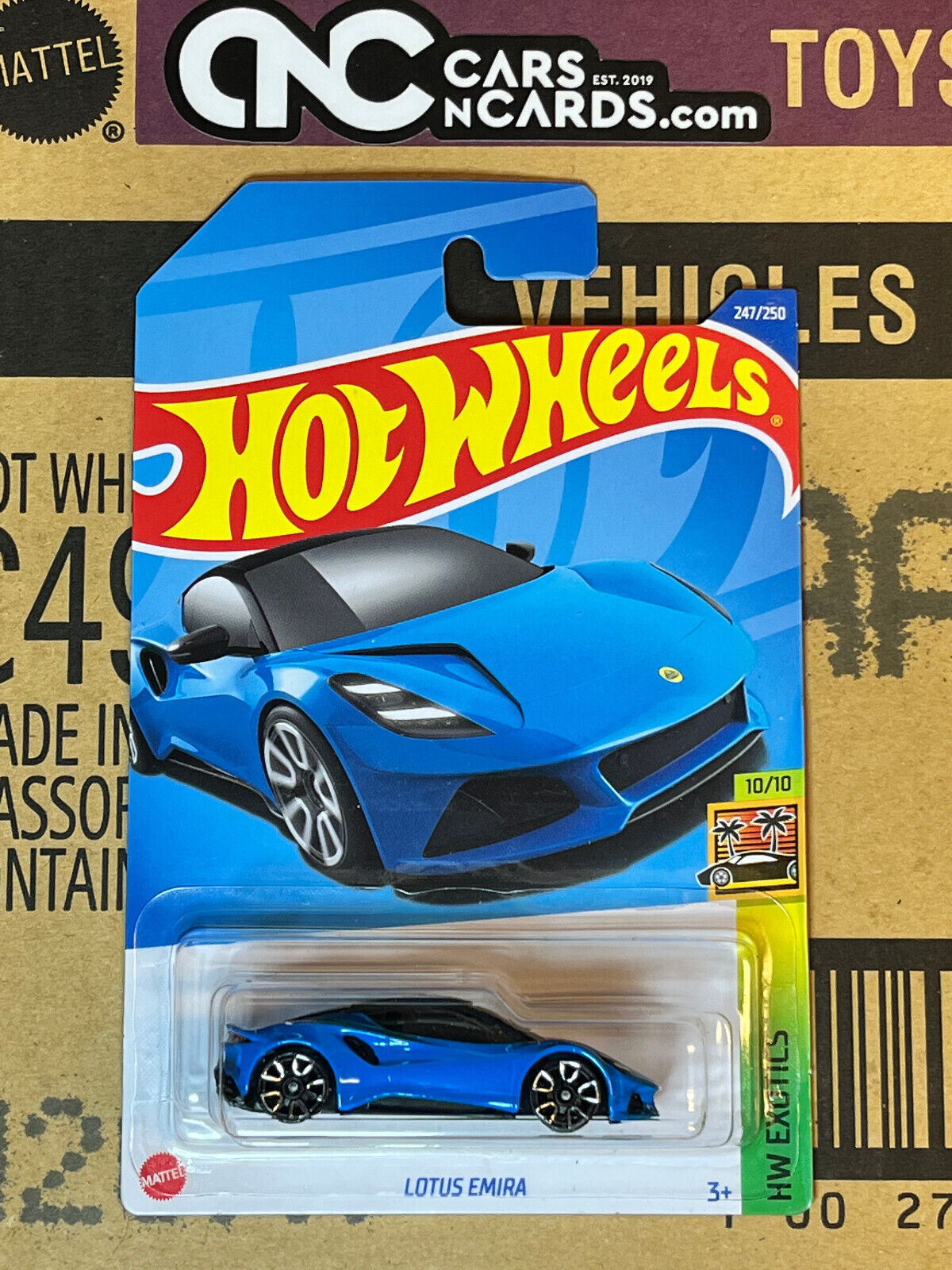 2022 Hot Wheels HW Exotics #10/10 Lotus Emira Blue (Soft Corners)