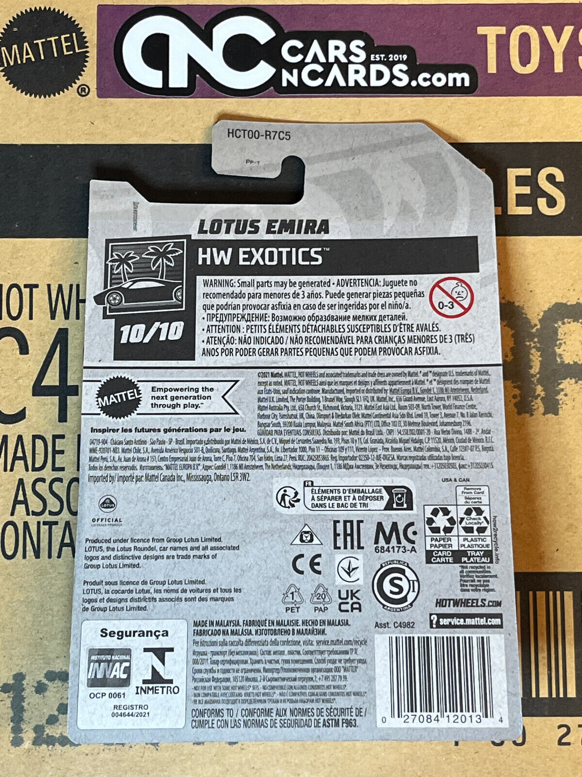 2022 Hot Wheels HW Exotics #10/10 Lotus Emira Blue (Soft Corners)