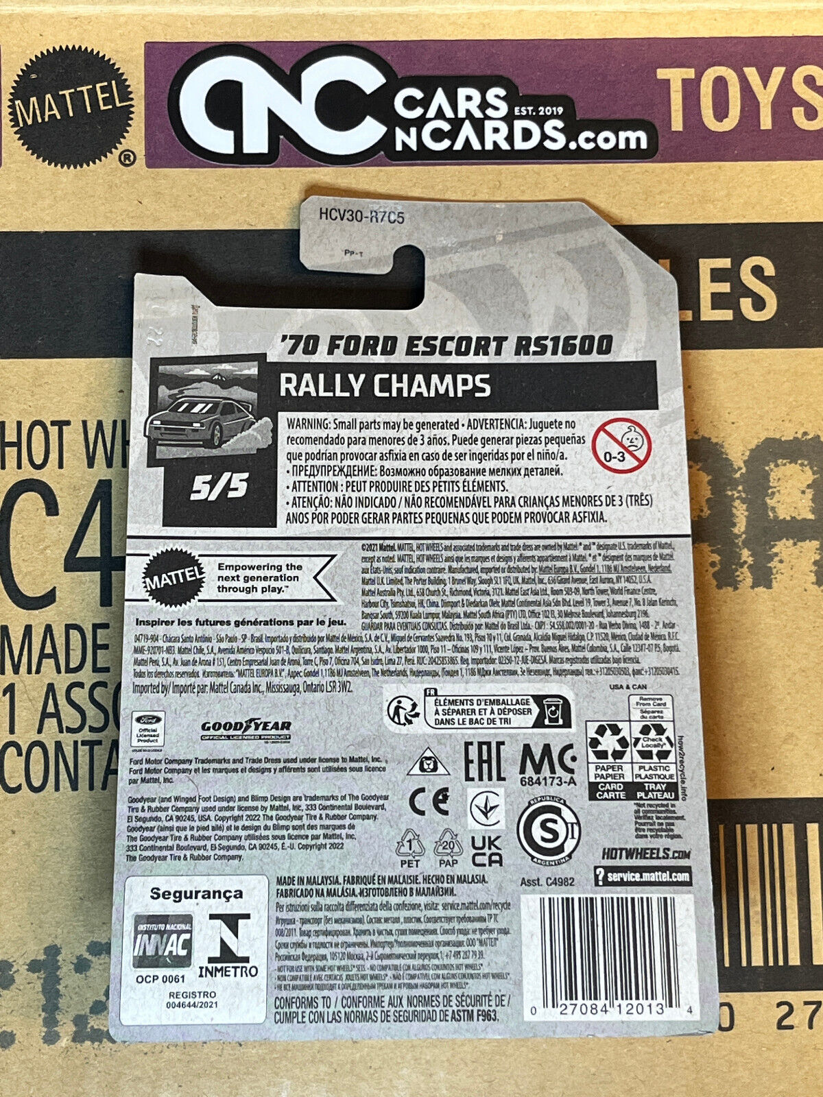 2022 Hot Wheels Rally Champs #5/5 '70 Ford Escort RS1600 (Soft Corners)
