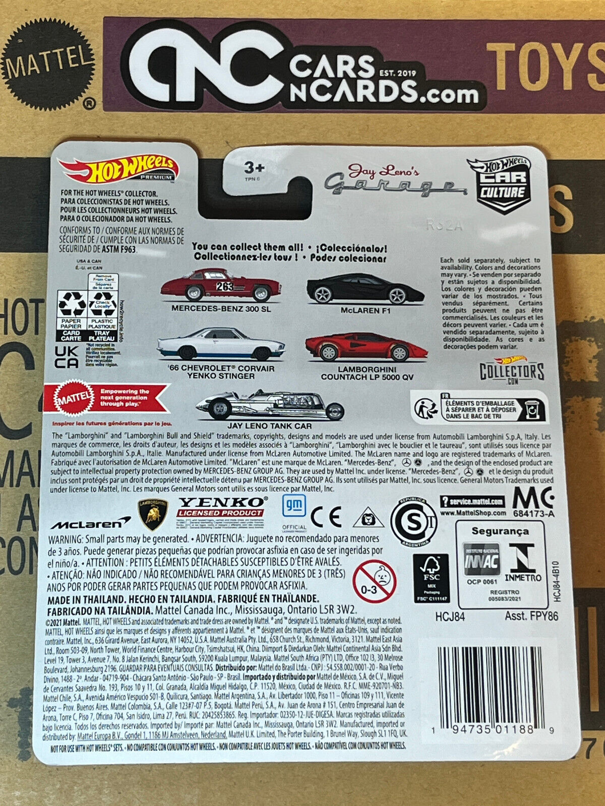 2022 Hot Wheels Premium Jay Leno's Garage '66 Chevrolet Corvair Yenko Stinger