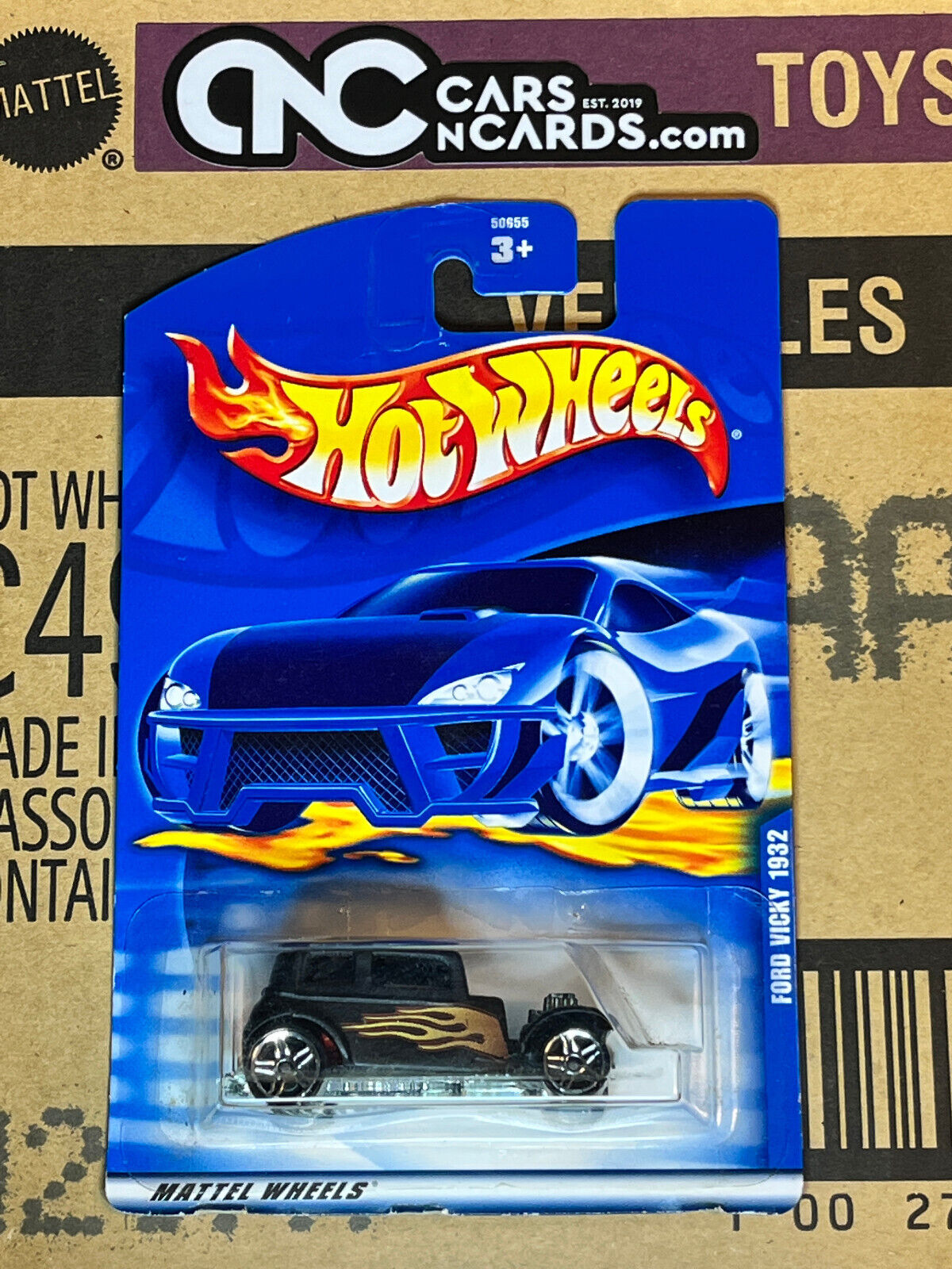 2001 Hot Wheels Ford Vicky 1932 Black With Flames Collector #125