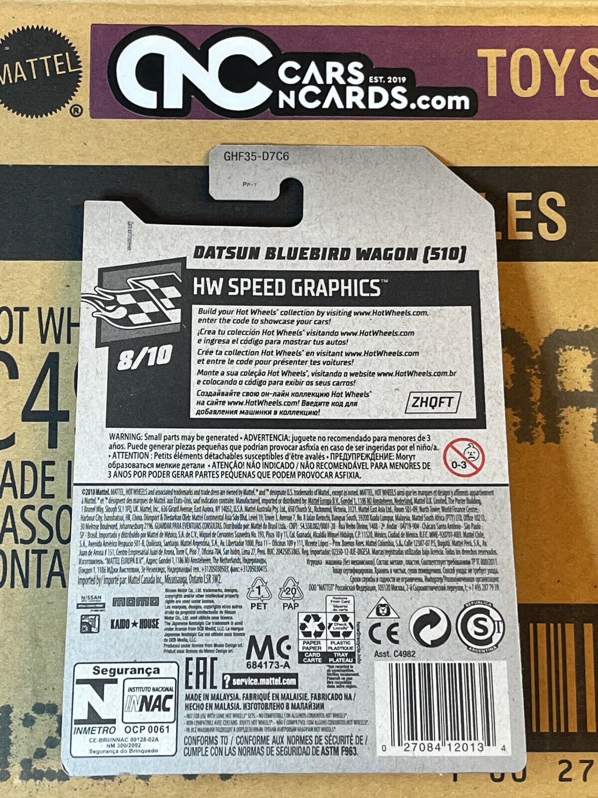 2020 Hot Wheels HW Speed Graphics #8/10 Datsun Bluebird Wagon (510) MOMO Black