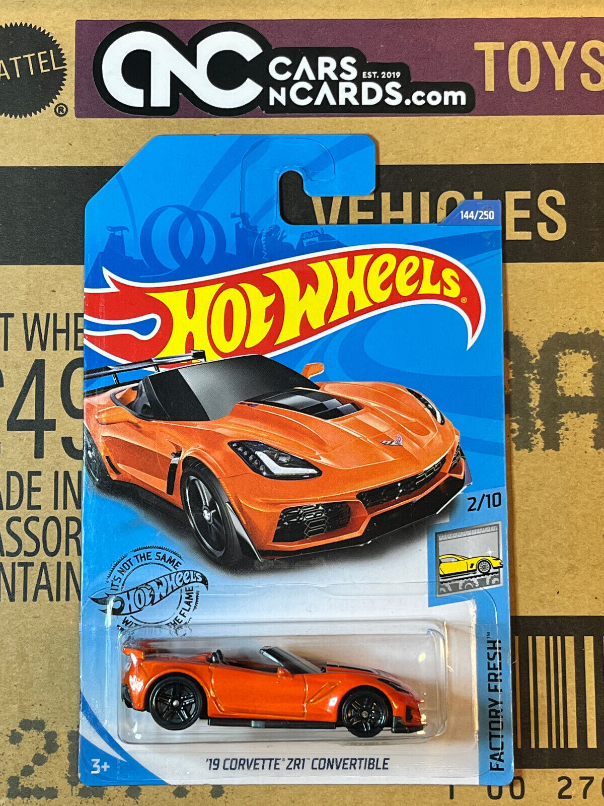 2020 Hot Wheels Factory Fresh 2 10 19 Corvette ZR1 Convertible Orang Cars N Cards