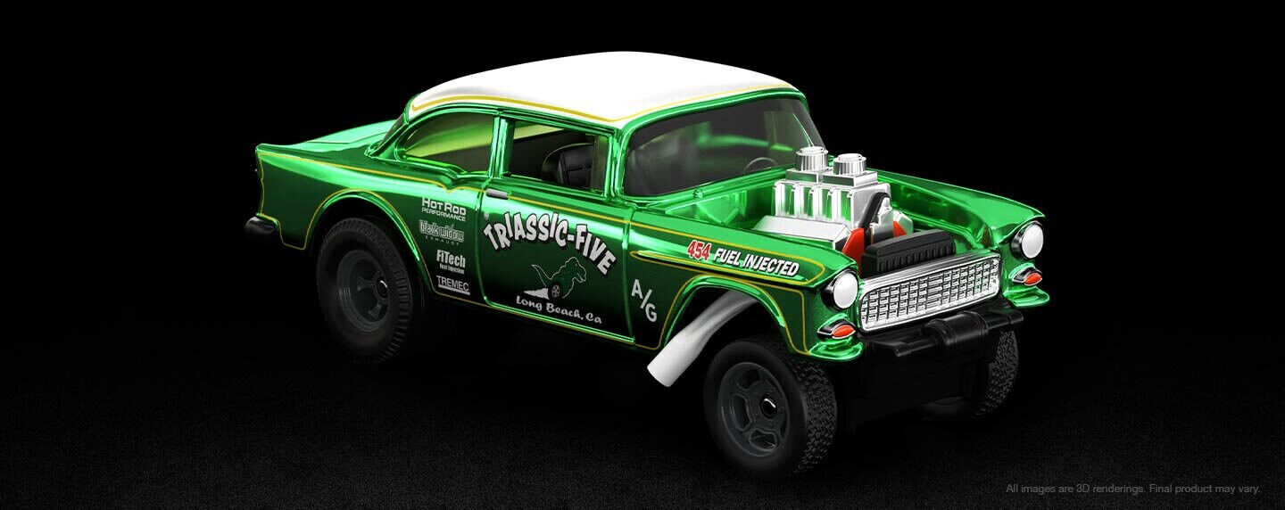 2022 Hot Wheels RLC '55 Chevy Gasser Triassic-Five NIP Sealed With Protector