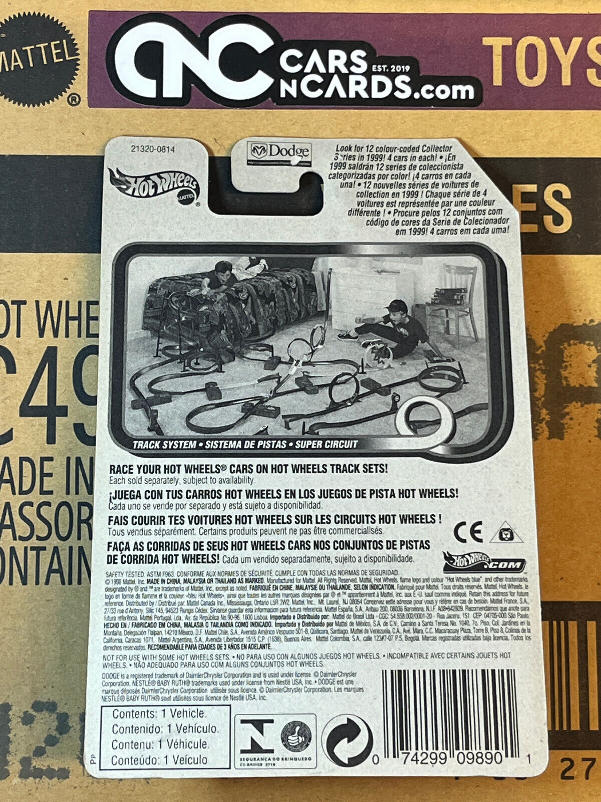 1999 Hot Wheels Sugar Rush Series Baby Ruth Dodge Concept Car International Card