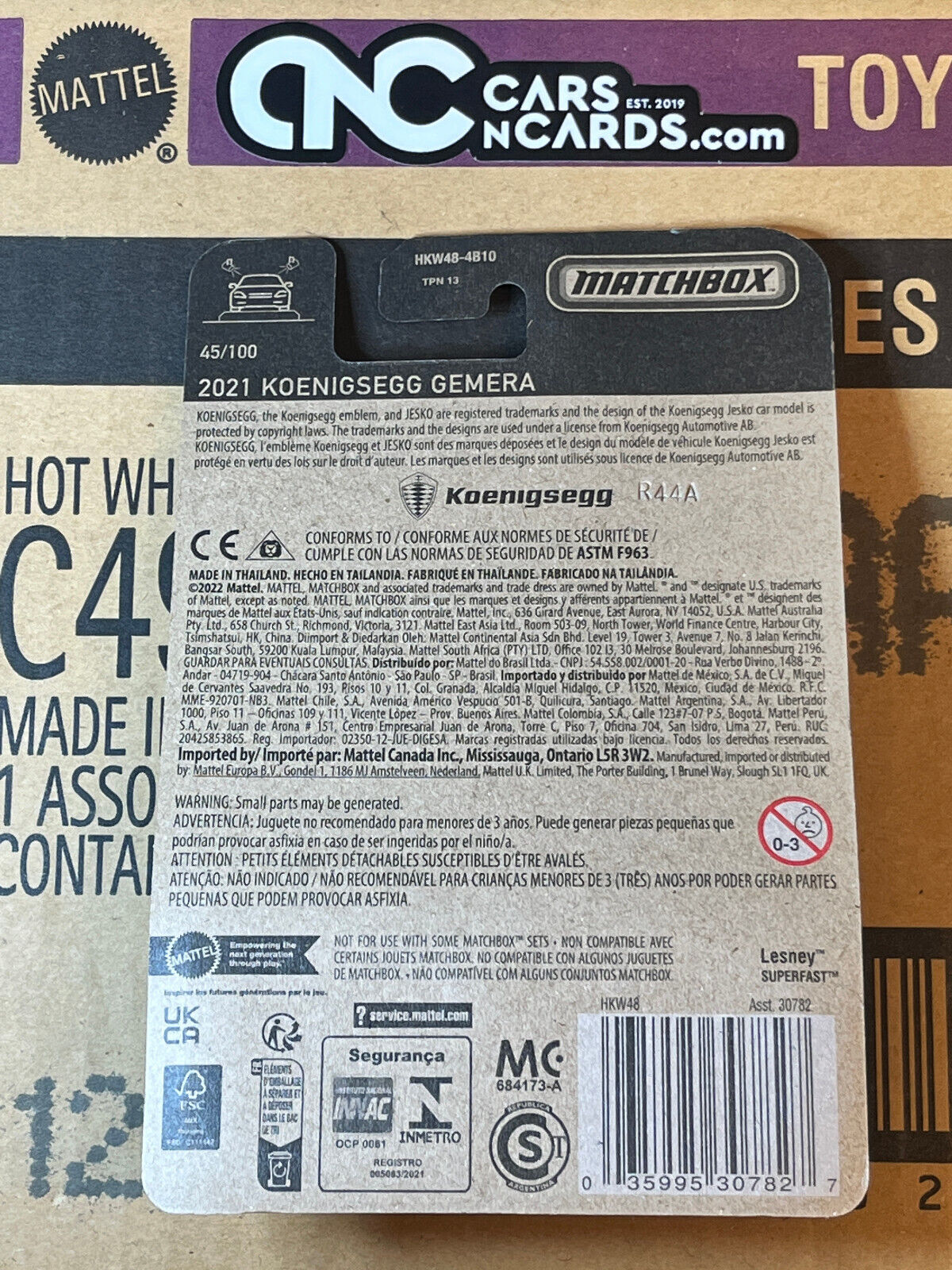 2023 Matchbox 2021 Koenigsegg Gemera #45/100 Grey NIP