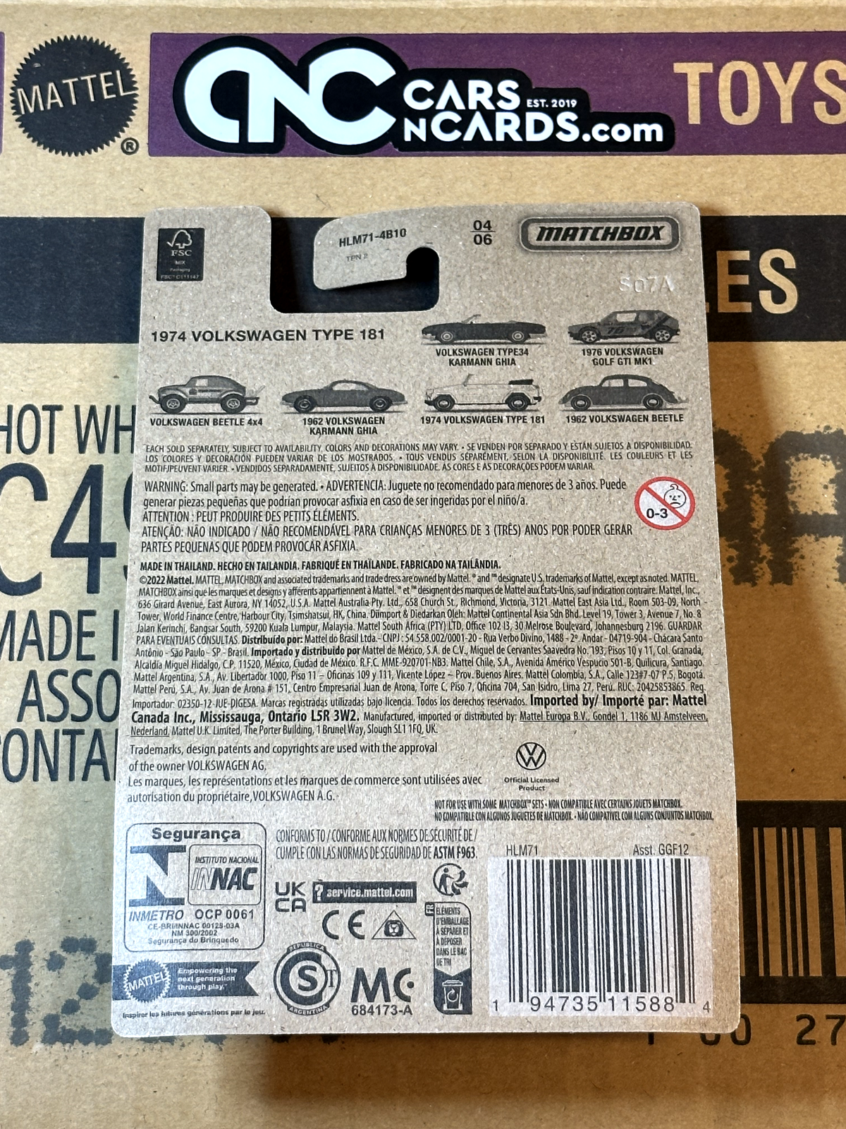 2023 Matchbox 70 Years Volkswagen Series 4/6 Volkswagen Type 181 White