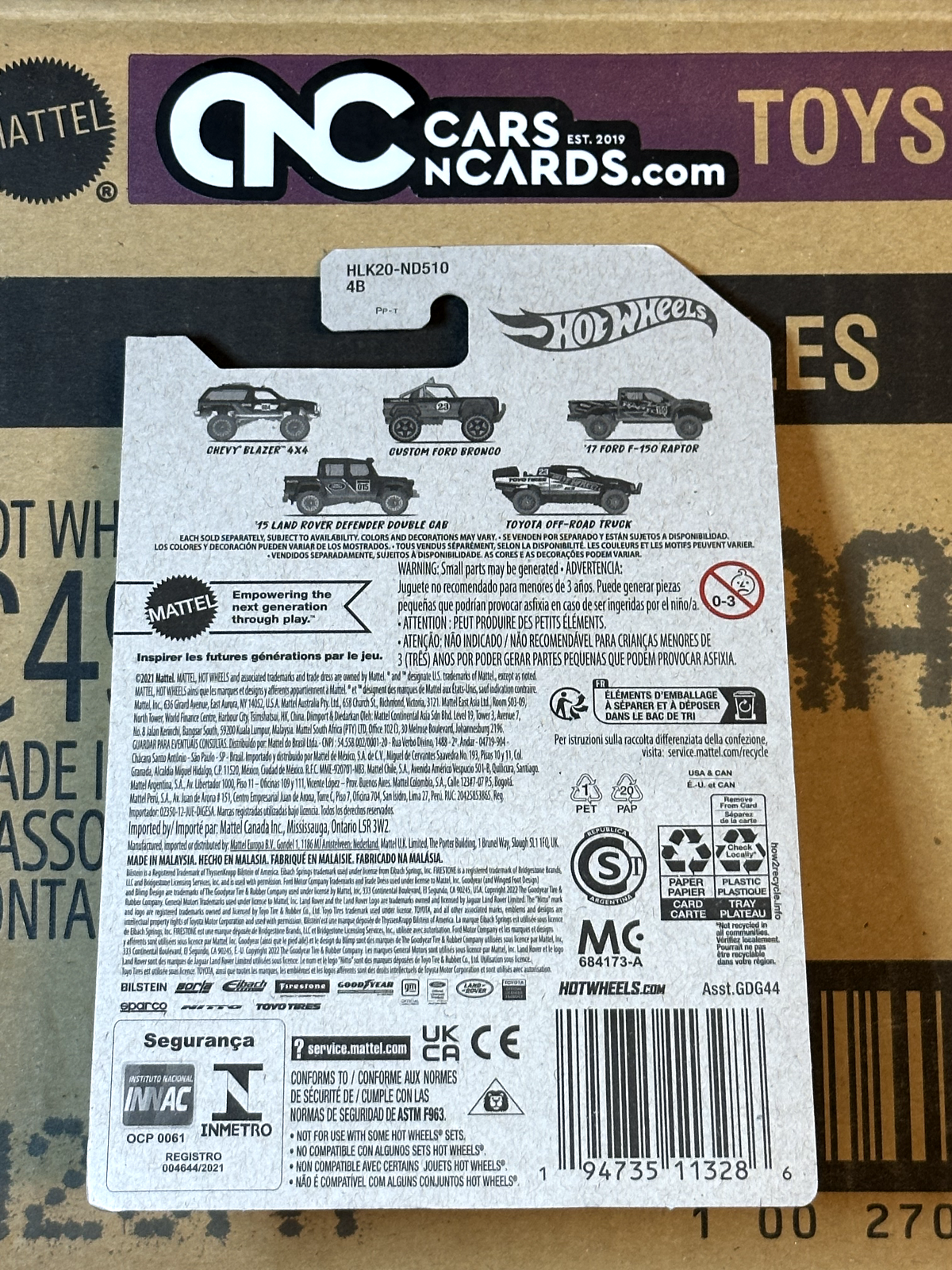 2023 Hot Wheels Off Road Trucks #1/5 Chevy Blazer 4x4