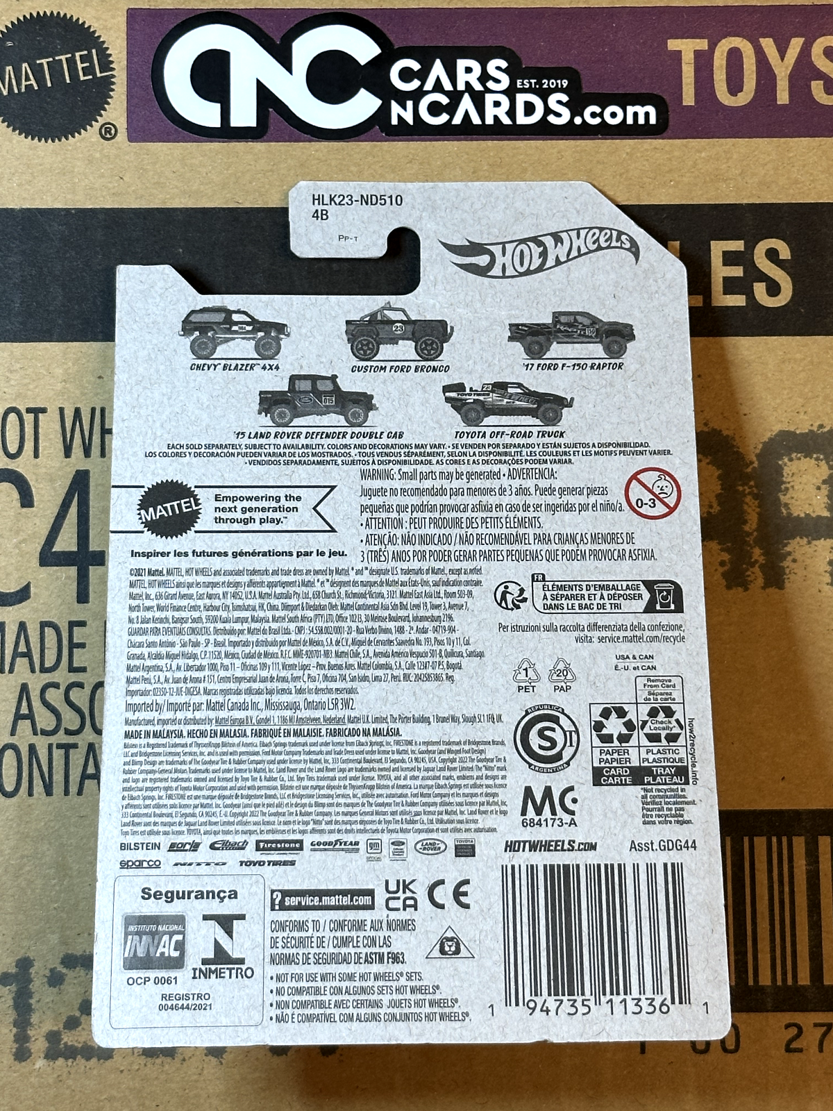 2023 Hot Wheels Off Road Trucks #5/5 Toyota Off-Road Truck