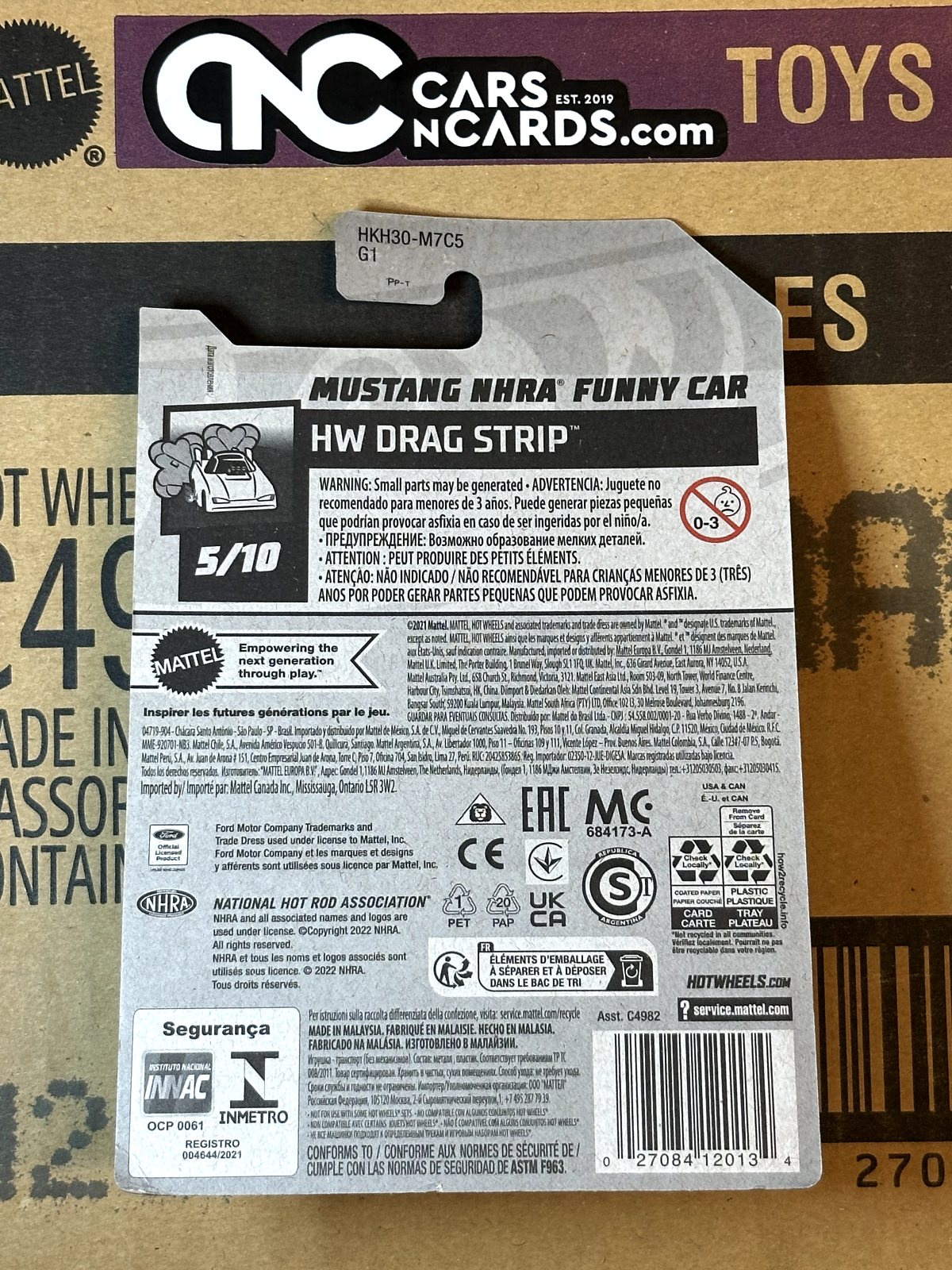 2023 Hot Wheels HW Drag Strip #5/10 Mustang NHRA Funny Car (Card/Blister Damage)