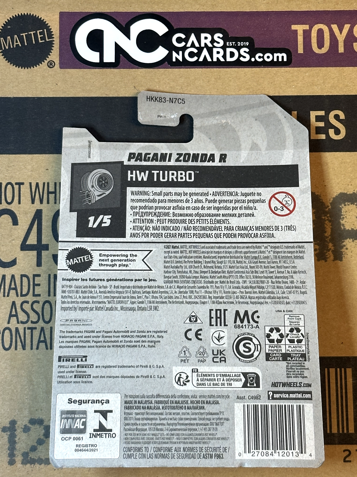 2023 Hot Wheels HW Turbo #1/5 Pagani Zonda R Blue