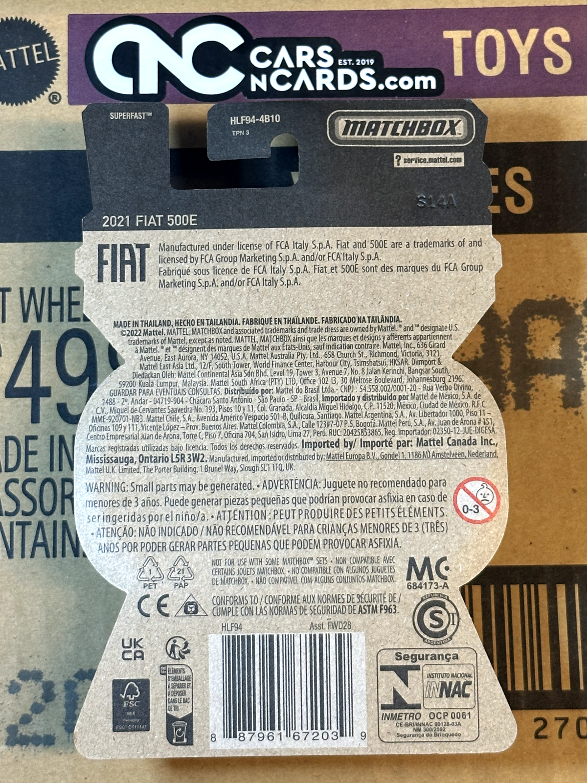 2023 Matchbox Moving Parts 2021 Fiat 500E Opening Hatch