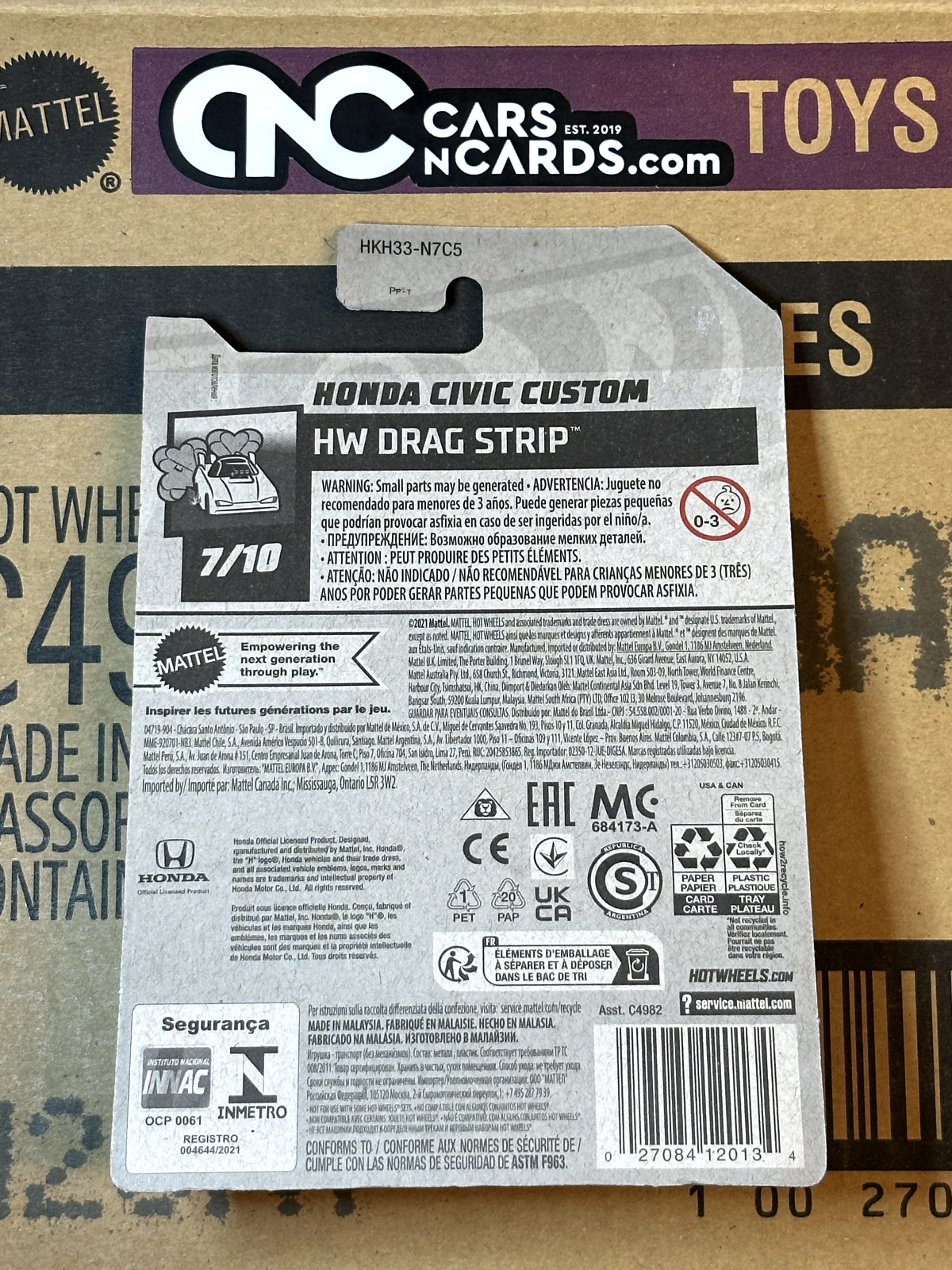 2023 Hot Wheels HW Drag Strip 7/10 Honda Civic Custom White NIP