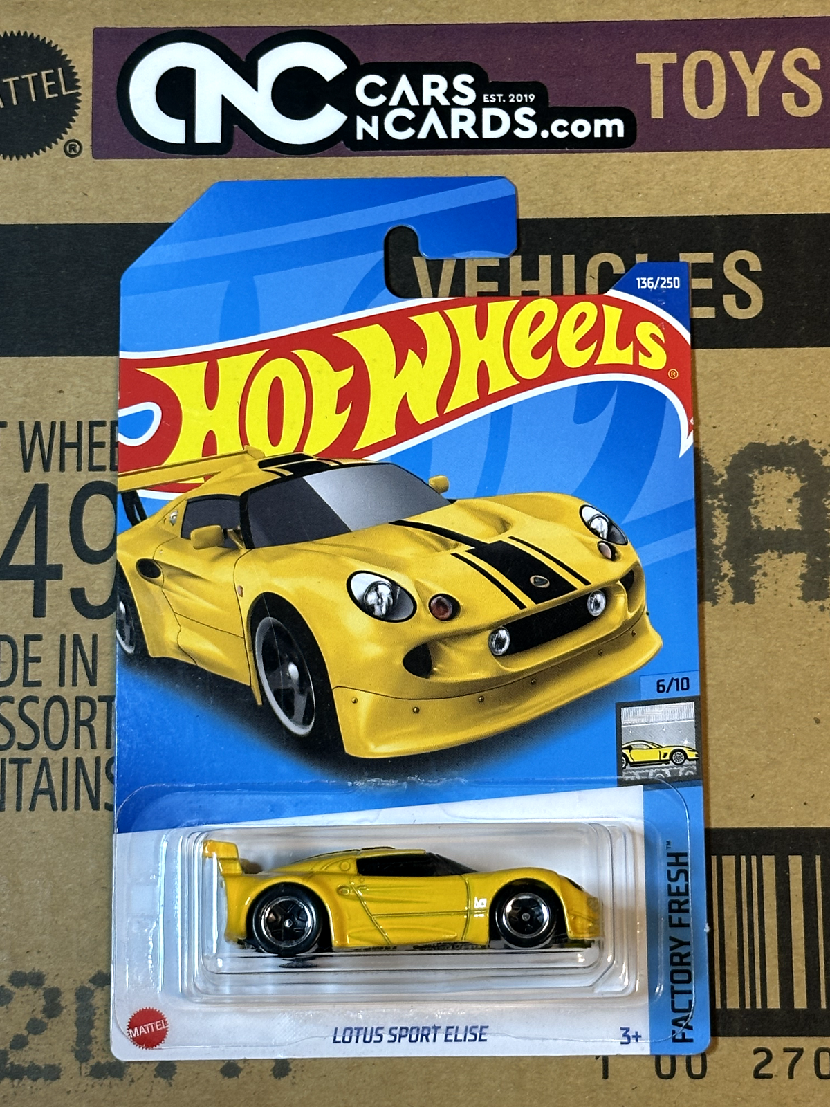 2022 Hot Wheels Factory Fresh #6/10 Lotus Sport Elise #136/250 Yellow NIP