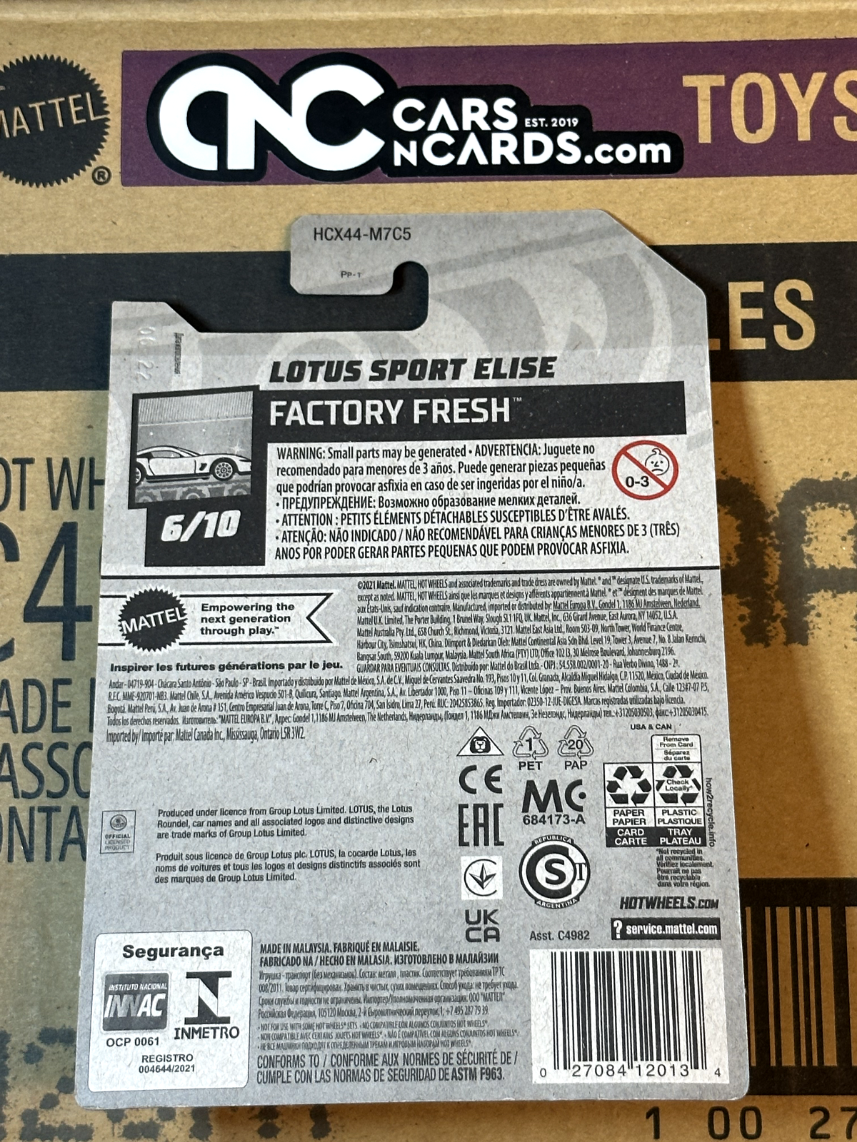 2022 Hot Wheels Factory Fresh #6/10 Lotus Sport Elise #136/250 Yellow NIP